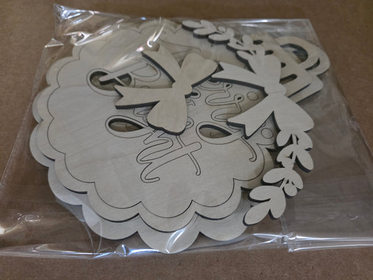Merry and Bright Ornament Door Hanger Blank