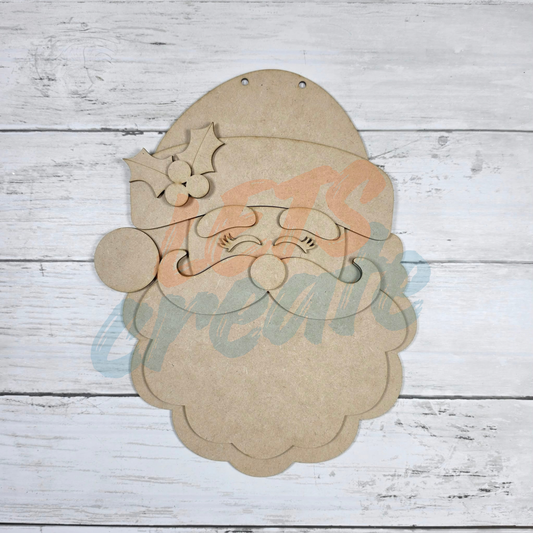 Santa Head Door Hanger Blank